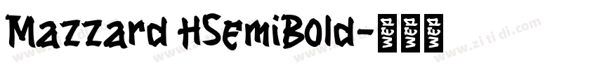 Mazzard HSemiBold字体转换